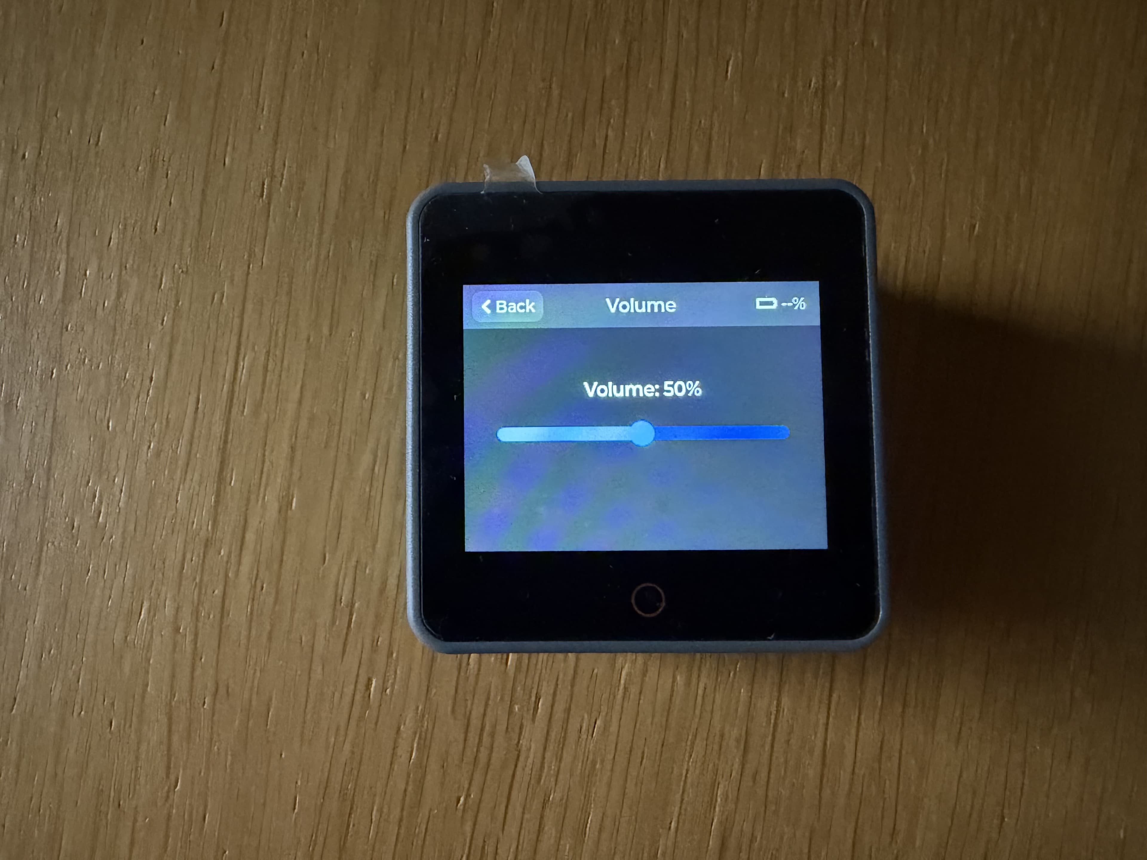 echolocation volume settings screen